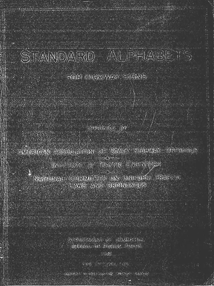 1952 Standard Alphabet for Highway Signs Cover