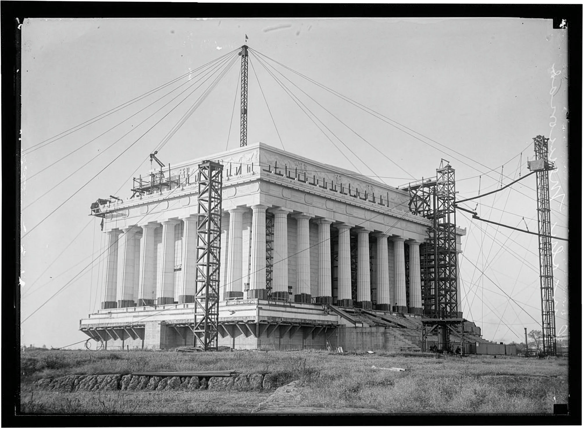Lincoln Memorial during construction