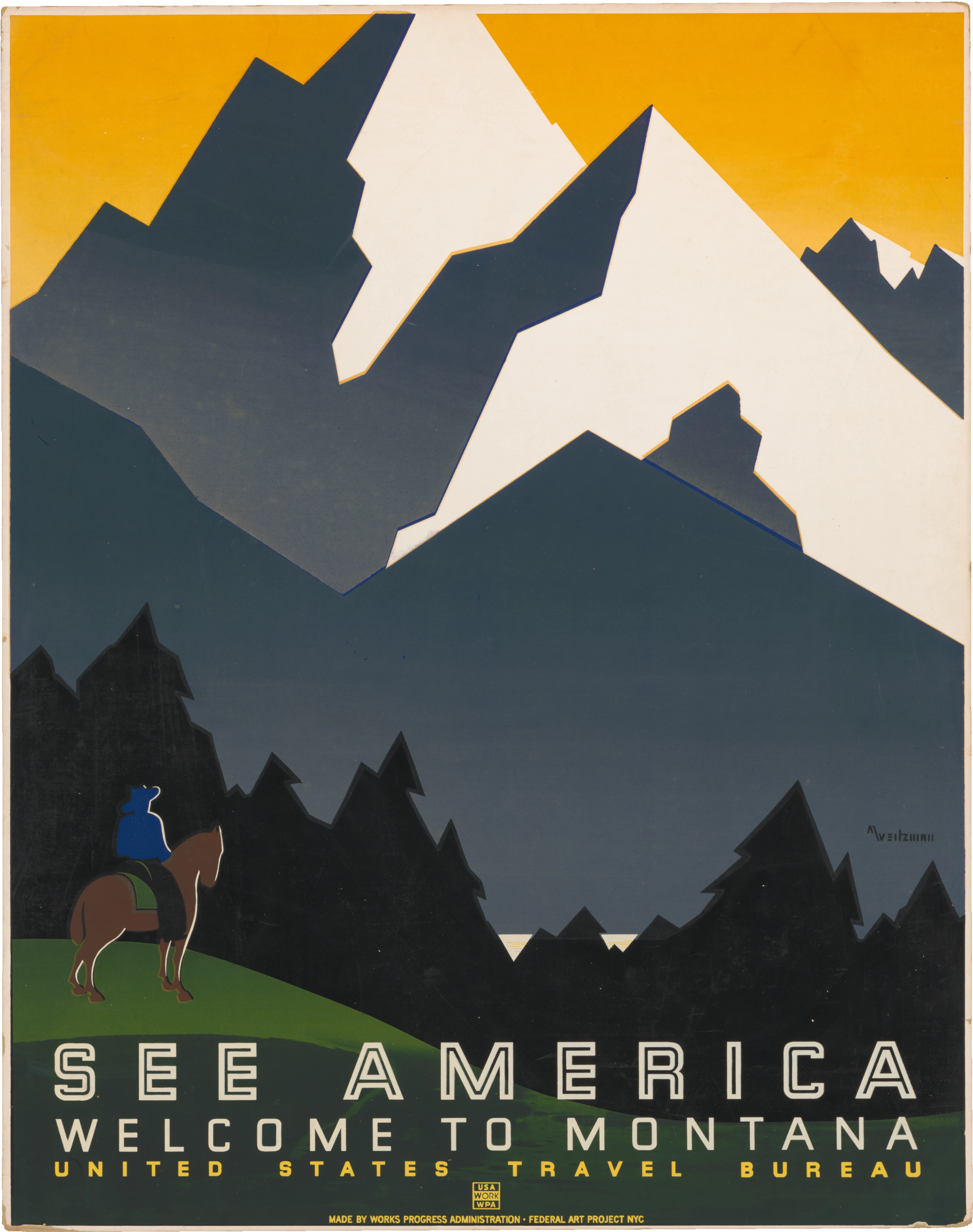 See America - Welcome to Montana WPA Poster
