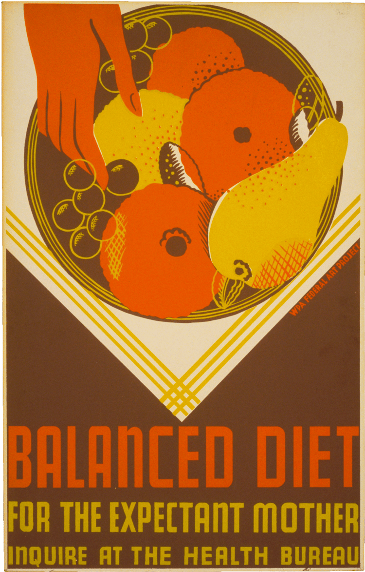 Balanced Diet for the Expectant Mother WPA Poster