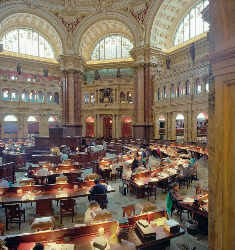 Reading room of the Library of Congress
