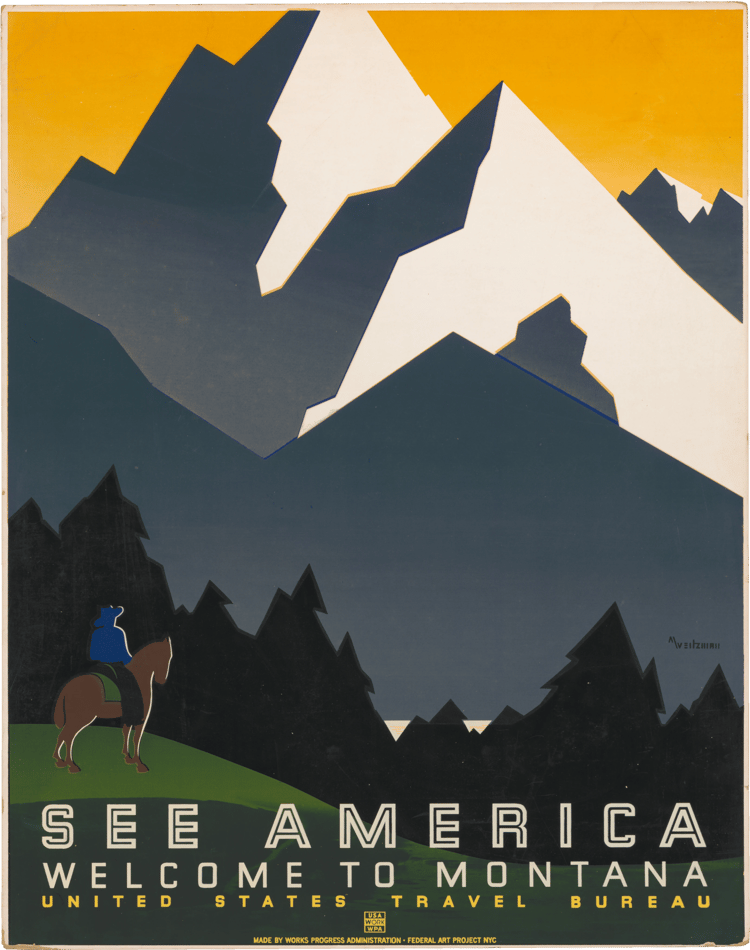 See America - Welcome to Montana WPA Poster