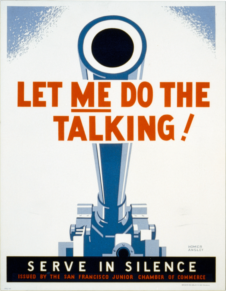 Let Me Do The Talking! Serve in Silence WPA Poster